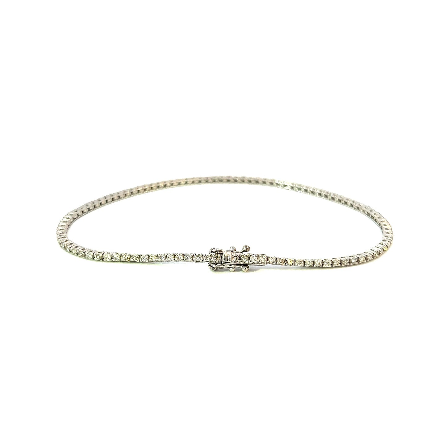 White Gold Tennis Bracelet 1CT 4.5GR 1.5MM 14K 7"