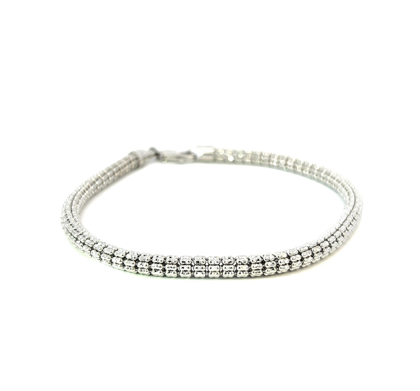 Pulsera Luna Blanca Hielo 13GR 4.3MM 14K 9"