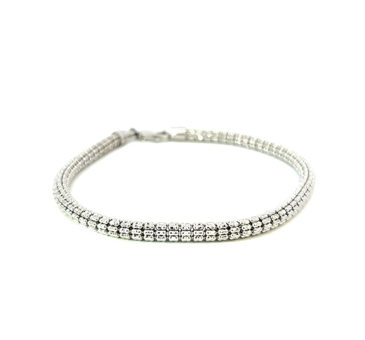 White Gold Ice Bracelet 13GR 4.3MM 14K 9"