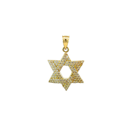 Star Of David Pendant (CZ) 4GR 14K